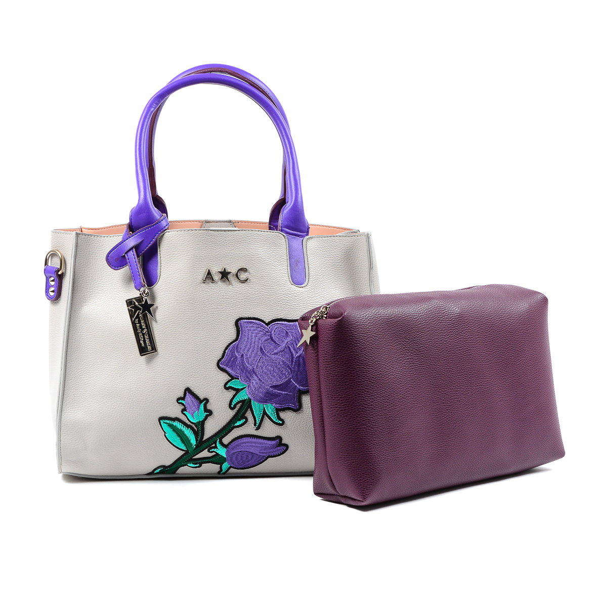 Borsa a mano da donna Andrew Charles grigia HOLLY