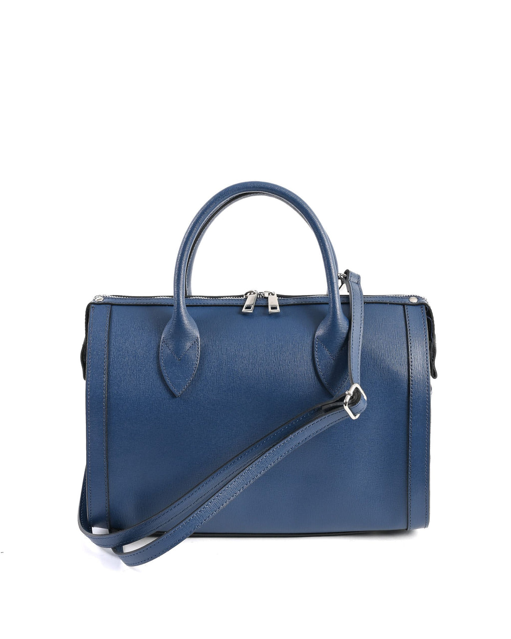 Borsa a mano da donna V Italia Blue Jeans V014-S SAFFIANO BLUE JEANS
