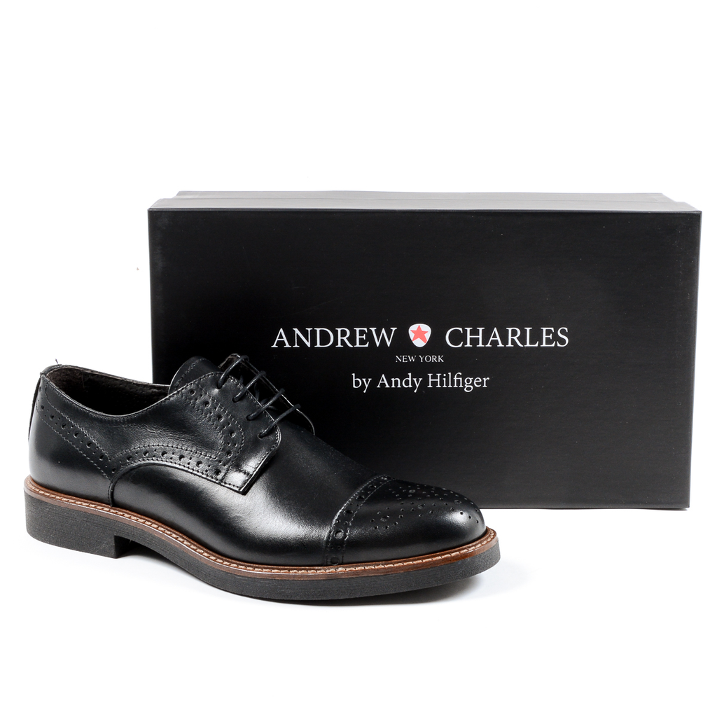 Andrew Charles Scarpa Brogue da Uomo Nera LOU