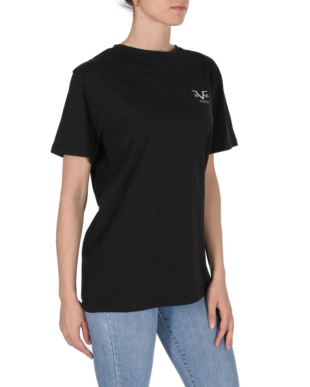 19V69 Italia T-shirt lunga da donna VSC1WTS01 NERO