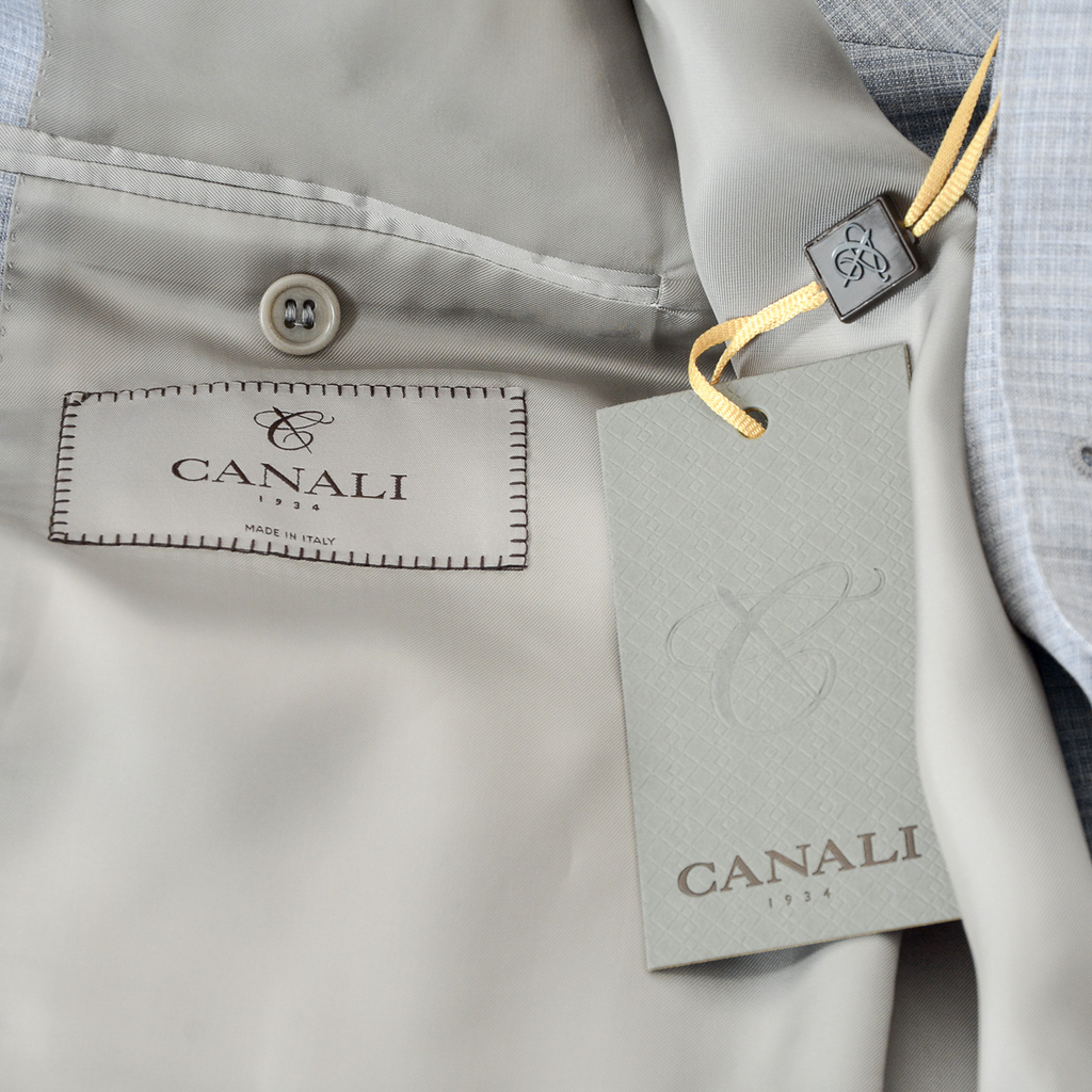 Abito da uomo Canali maniche lunghe grigio chiaro