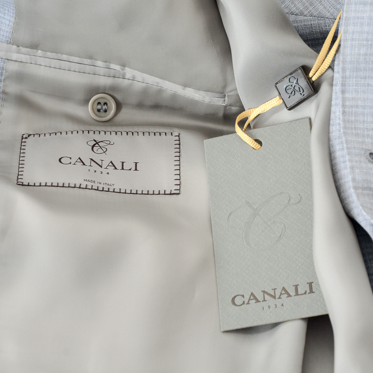 Abito da uomo Canali maniche lunghe grigio chiaro