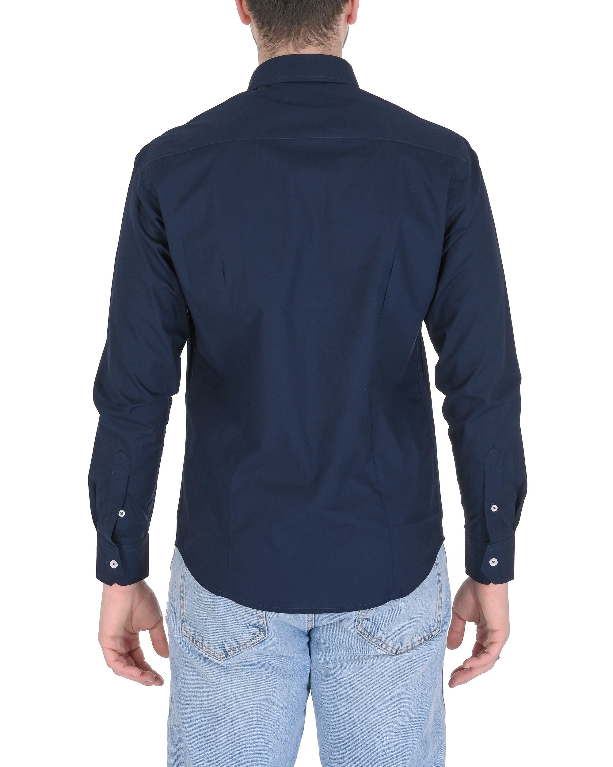 19V69 Italia Camicia Uomo Slim Fit ALEXANDER BLU NAVY