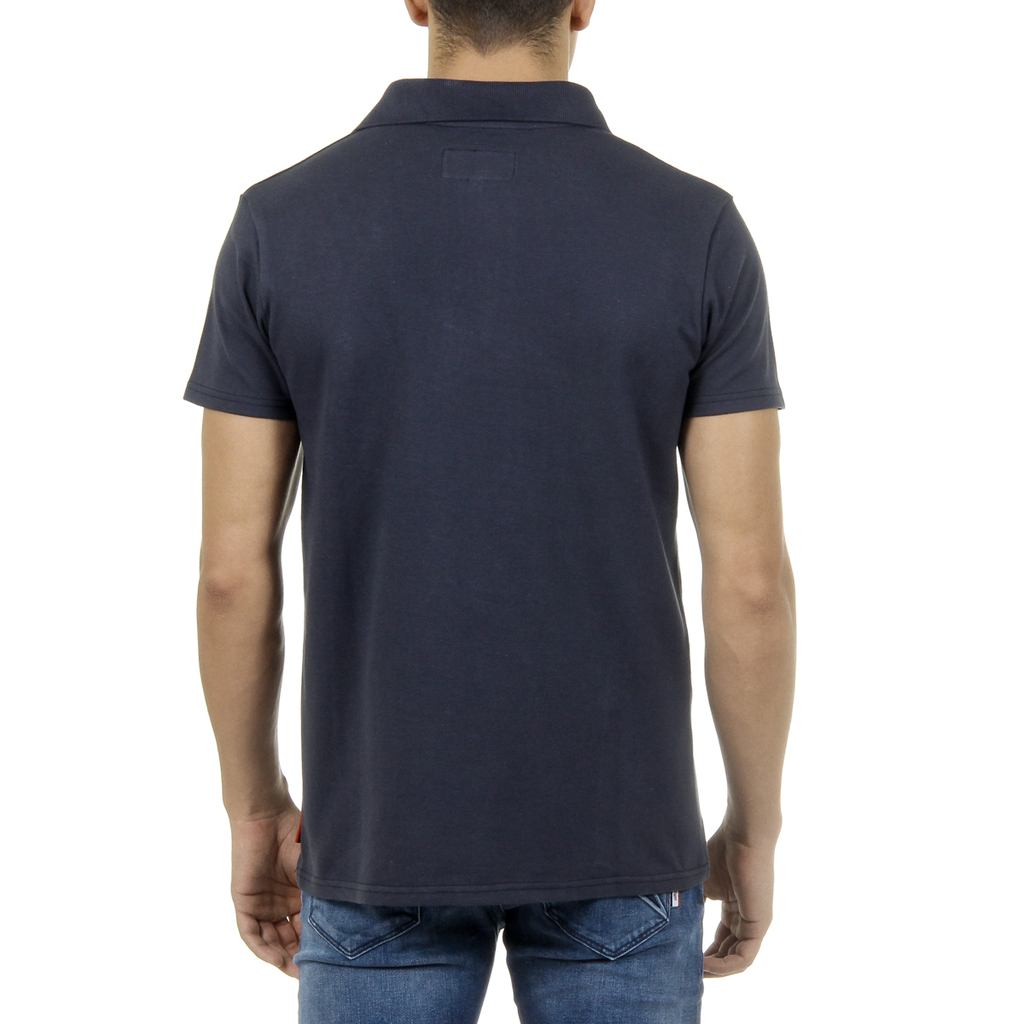 Andrew Charles Polo da uomo a maniche corte blu scuro SEFU