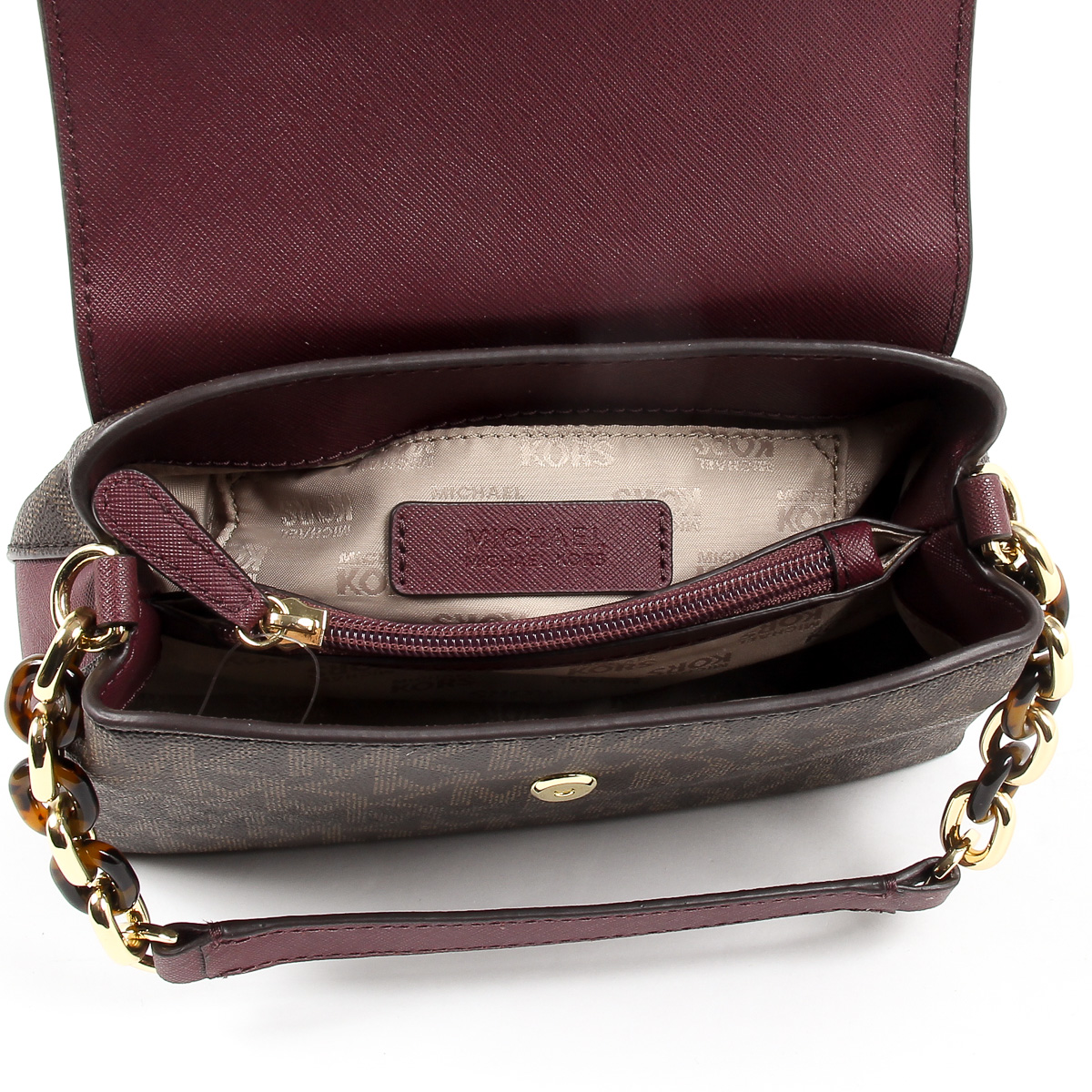 Borsa a mano da donna Michael Kors PORTIA 35F7GPAL1B BRN PLUM