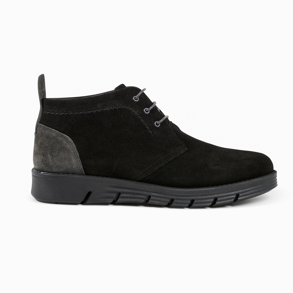 Stivaletto Uomo 19V69 Italia Nero Grigio 930 CAMOSCIO NERO GRIGIO