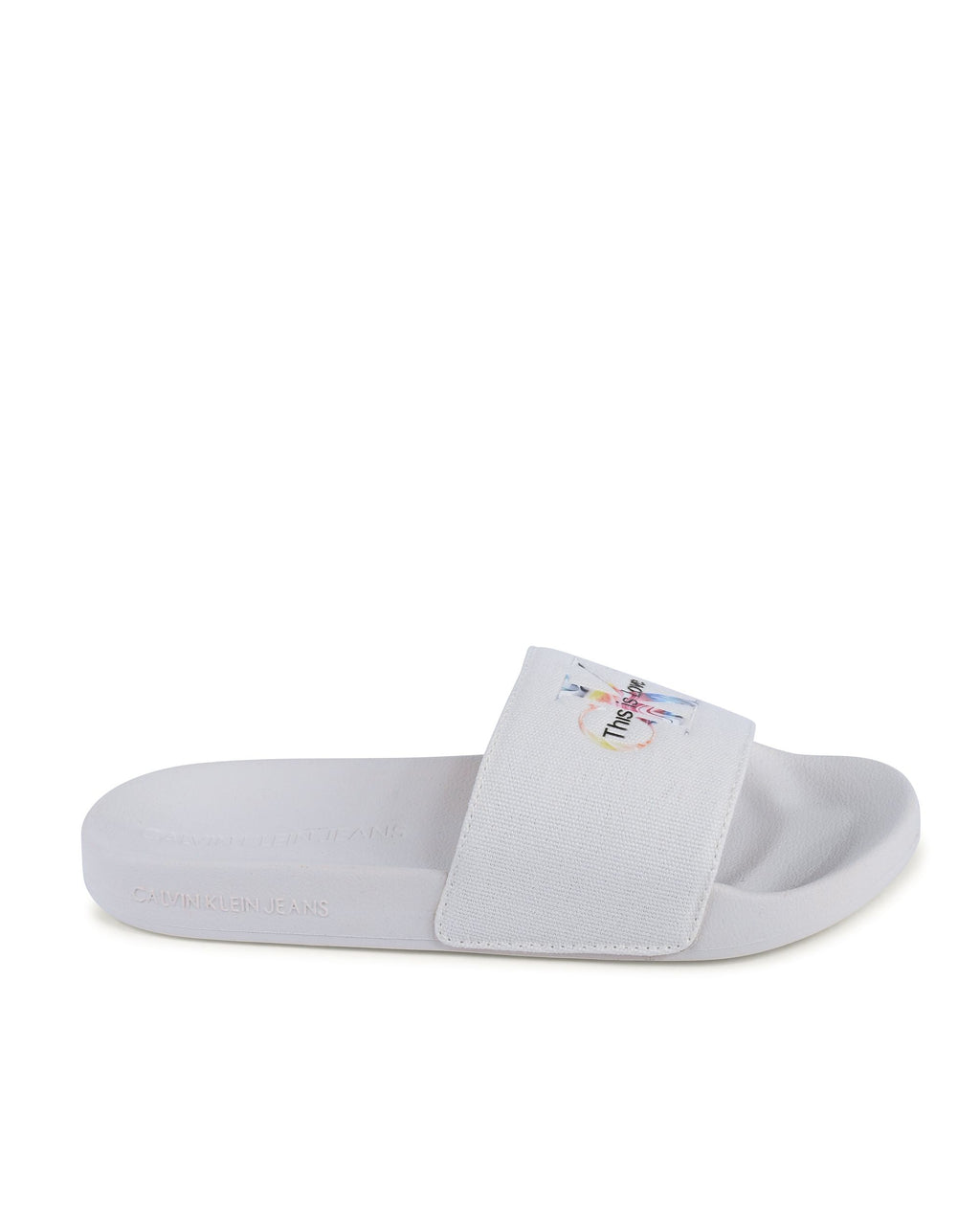 Ciabatte Calvin Klein da donna bianche YW0YW00849YAF