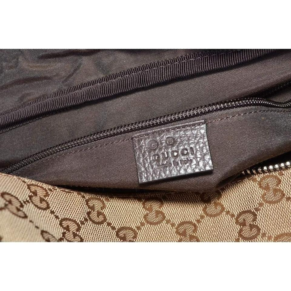 Borsa da viaggio grande Gucci GG in tela originale beige marrone