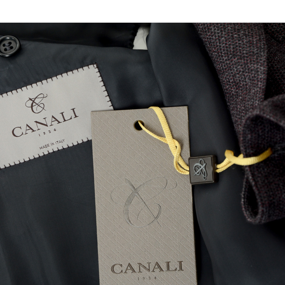 Giacca da uomo Canali maniche lunghe grigio scuro