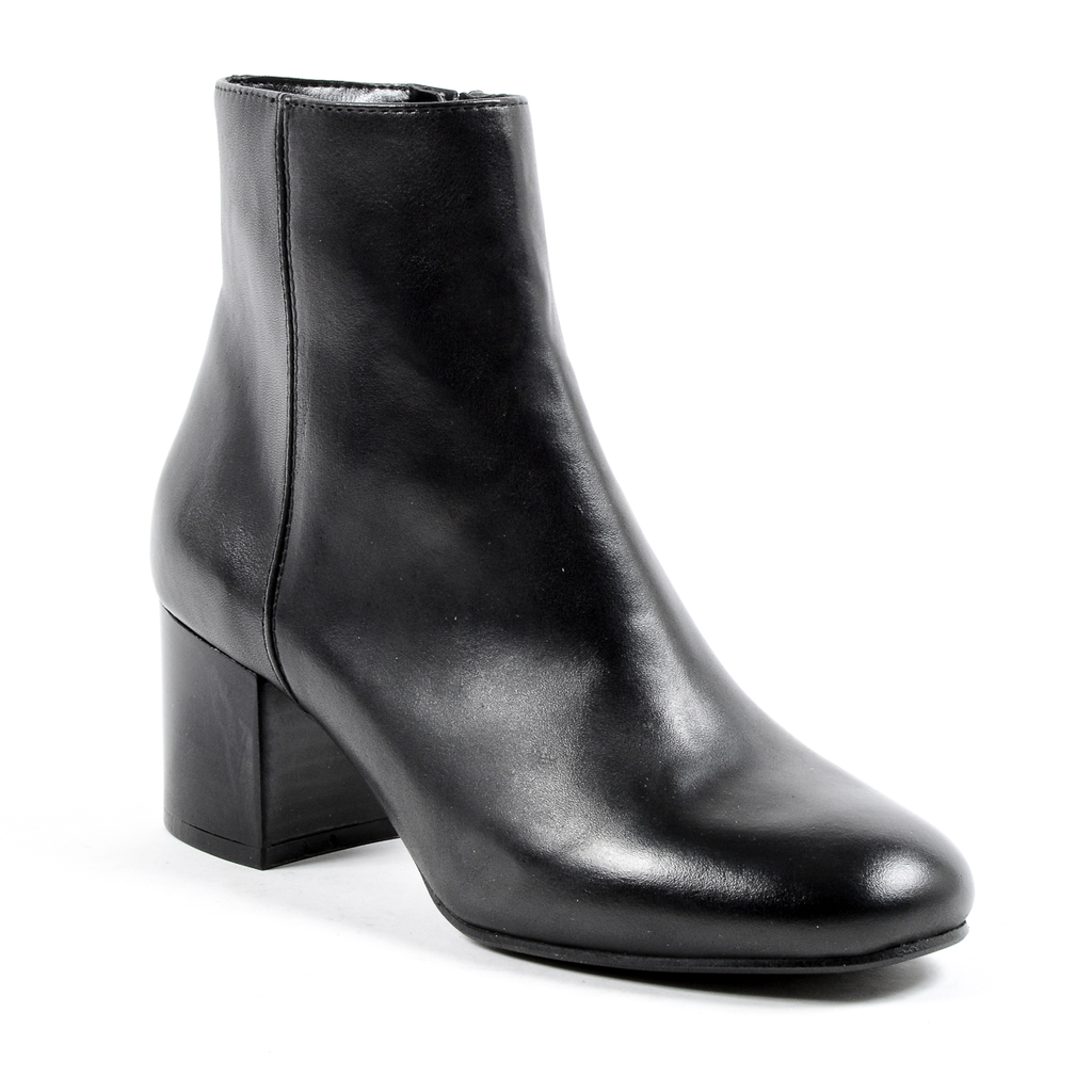 V 1969 Italia Stivaletto con tacco da donna nero MAD