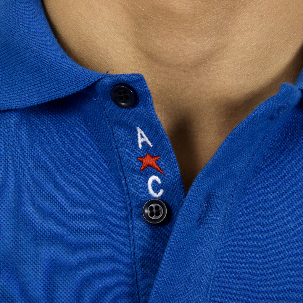 Andrew Charles Polo da uomo a maniche corte blu SEFU