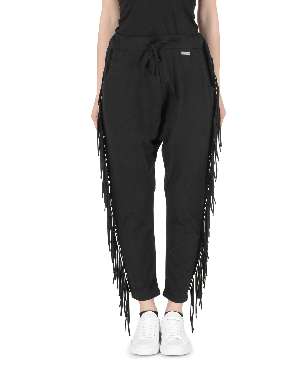 19V69 Italia Pantaloni Donna Nero FRINGY BLACK
