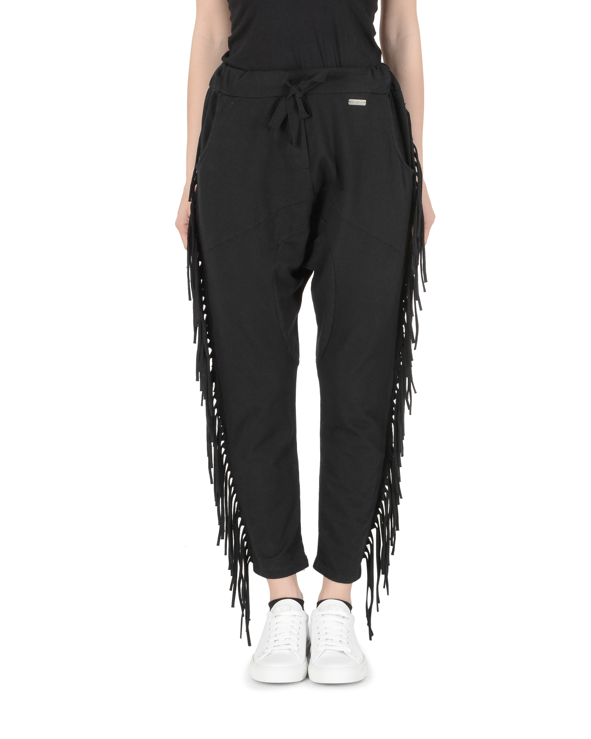 19V69 Italia Pantaloni Donna Nero FRINGY BLACK