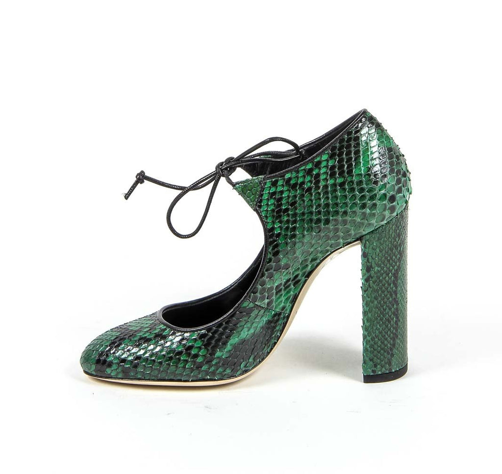 Décolleté con lacci da donna V 1969 Italia 3111302 PITONE VERDE