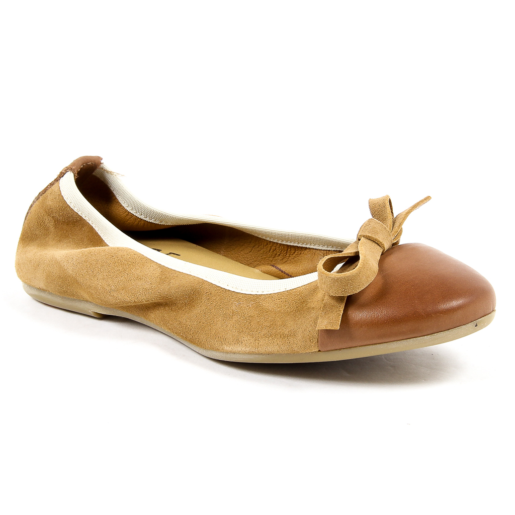 V 1969 Italia Womens Soft Ballerina Brown PAMELA