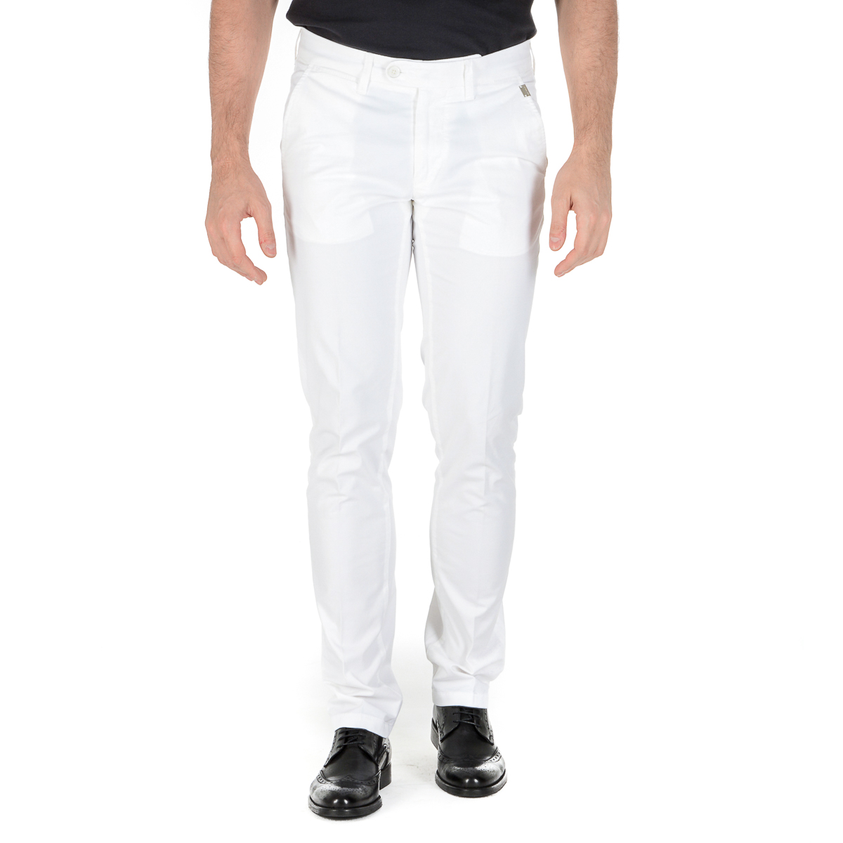 Corneliani Pantaloni Uomo Bianchi