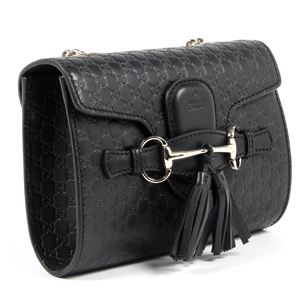 Borsa a mano da donna Gucci GG Guccissima nera 449636 1000