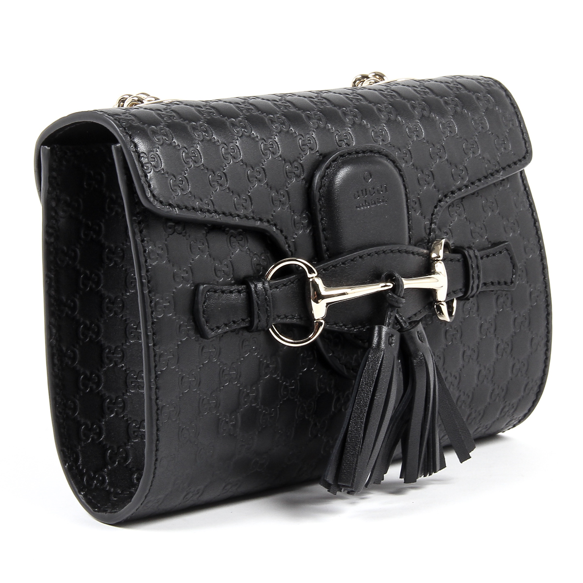 Borsa a mano da donna Gucci GG Guccissima nera 449636 1000