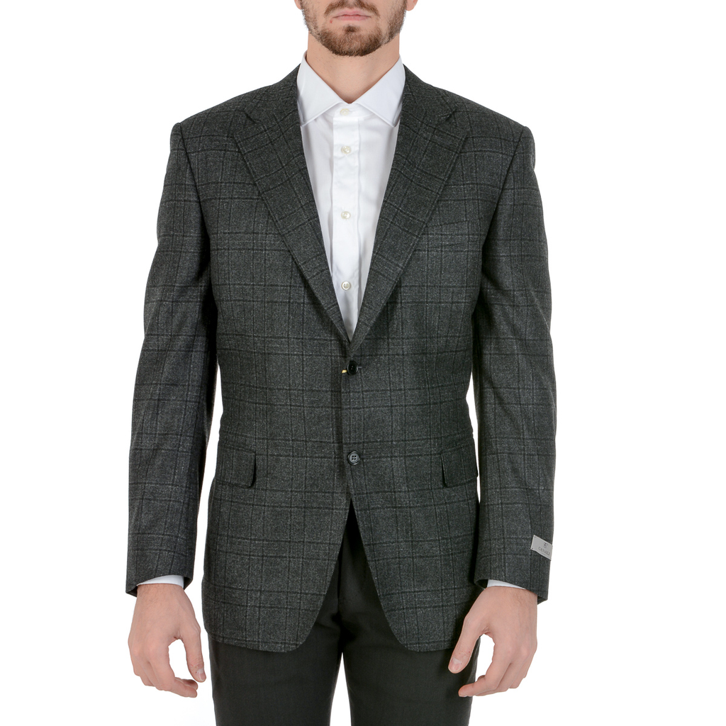 Giacca da uomo Canali maniche lunghe grigio scuro