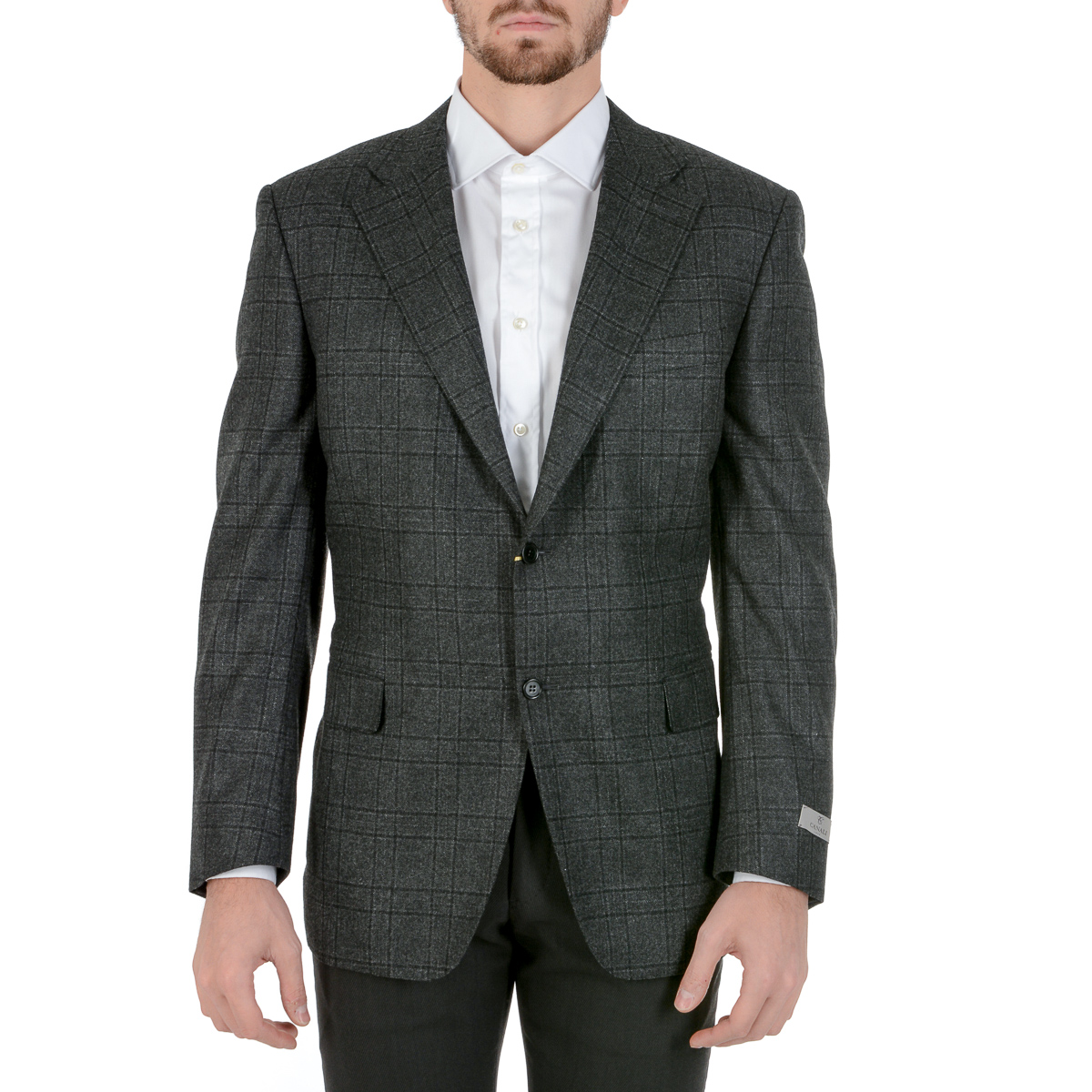 Giacca da uomo Canali maniche lunghe grigio scuro