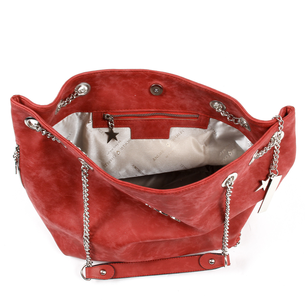 Borsa a mano da donna Andrew Charles rossa KIARA