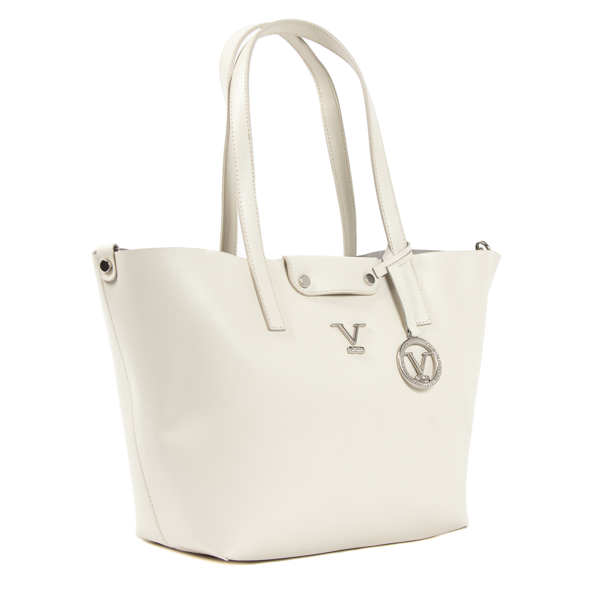 V 1969 Italia Borsa da donna JERSEY bianca