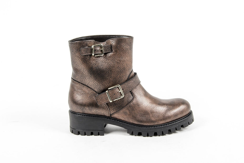 V 1969 Italia Stivaletto corto da donna B1441 BRONZO NATURALE