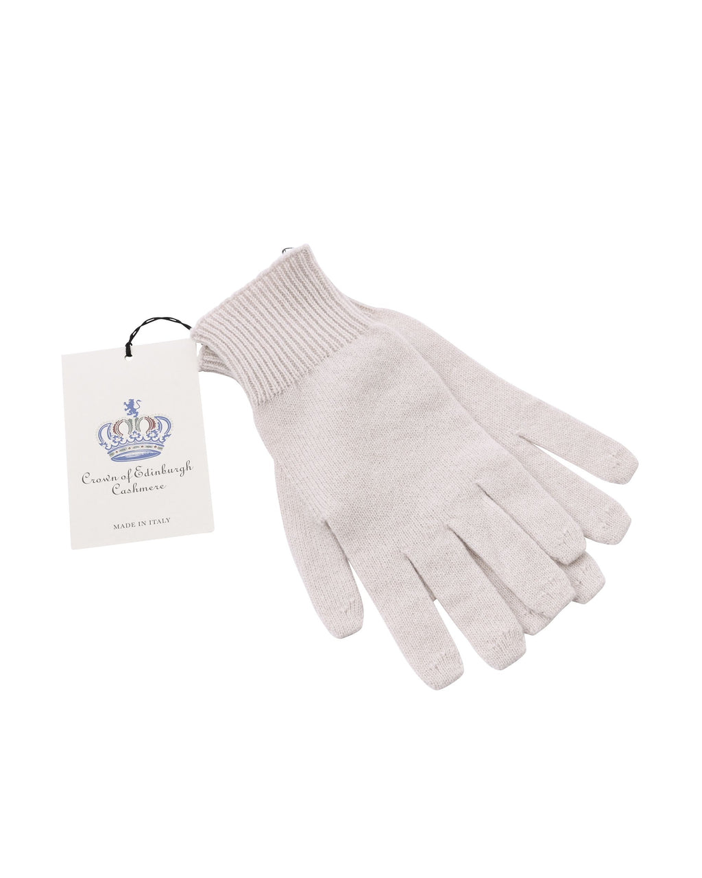 Guanti corti da donna in cashmere Crown of Edinburgh COE 001 MASTICE