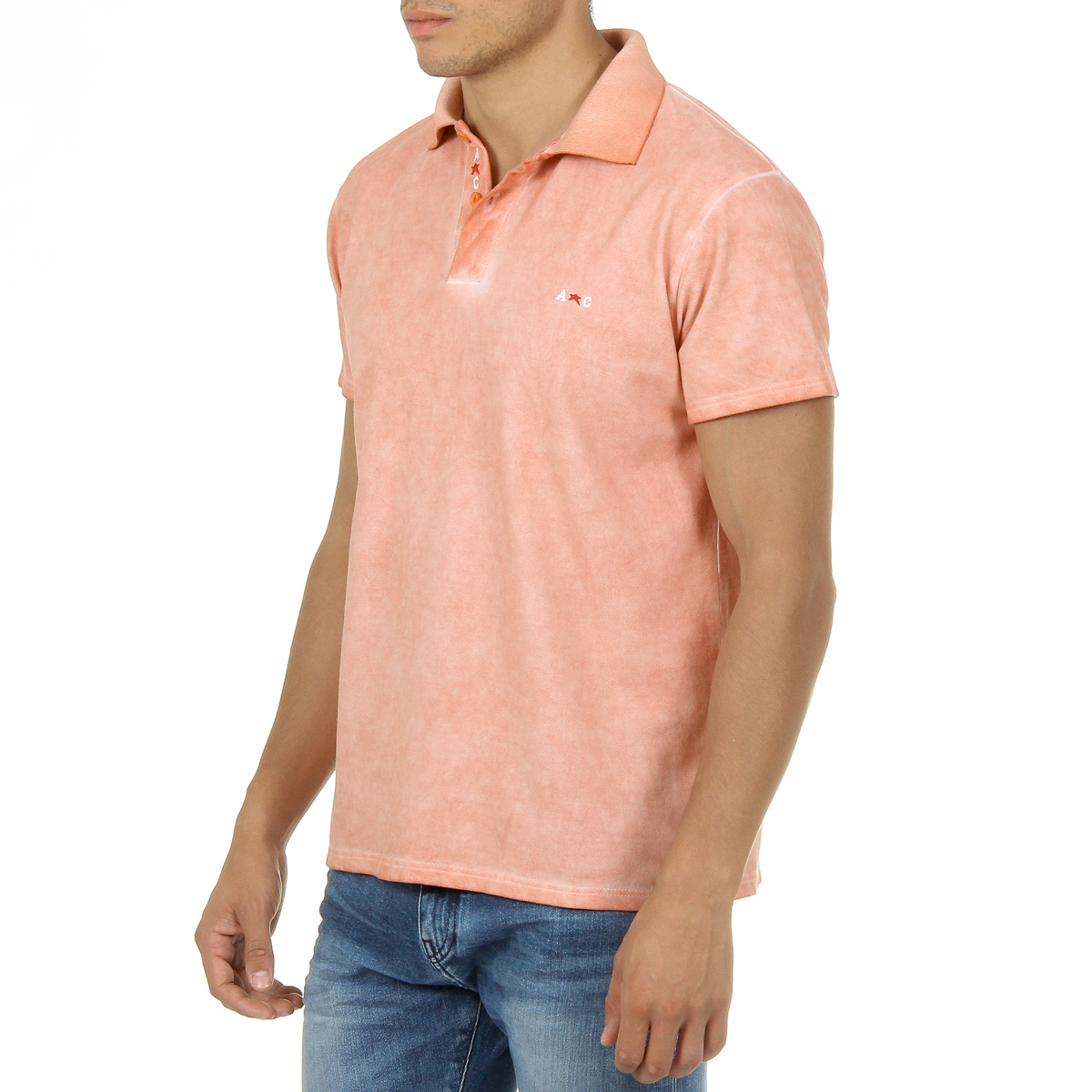Andrew Charles Polo da uomo a maniche corte arancione SIMBA