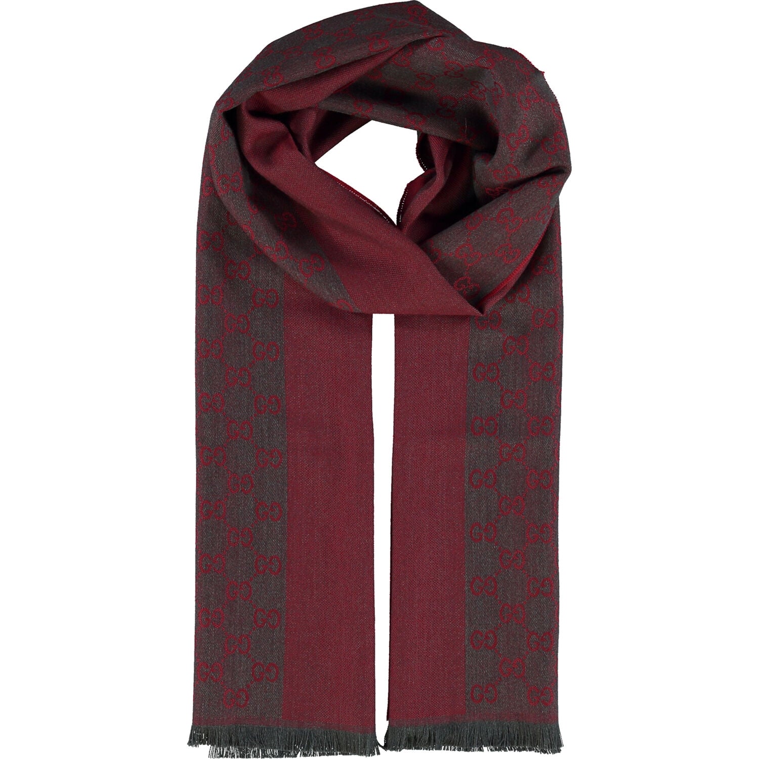 Gucci sciarpa uomo 40x180 rosso nero