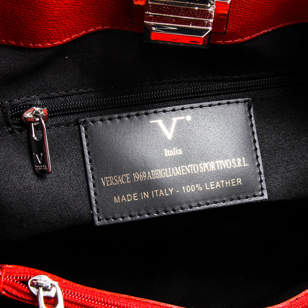 Borsa da donna V 1969 Italia V013-S PALMELLATO ROSSO