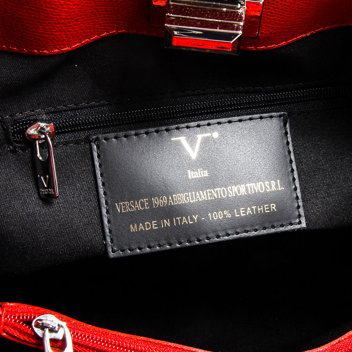 Borsa da donna V 1969 Italia V013-S PALMELLATO ROSSO