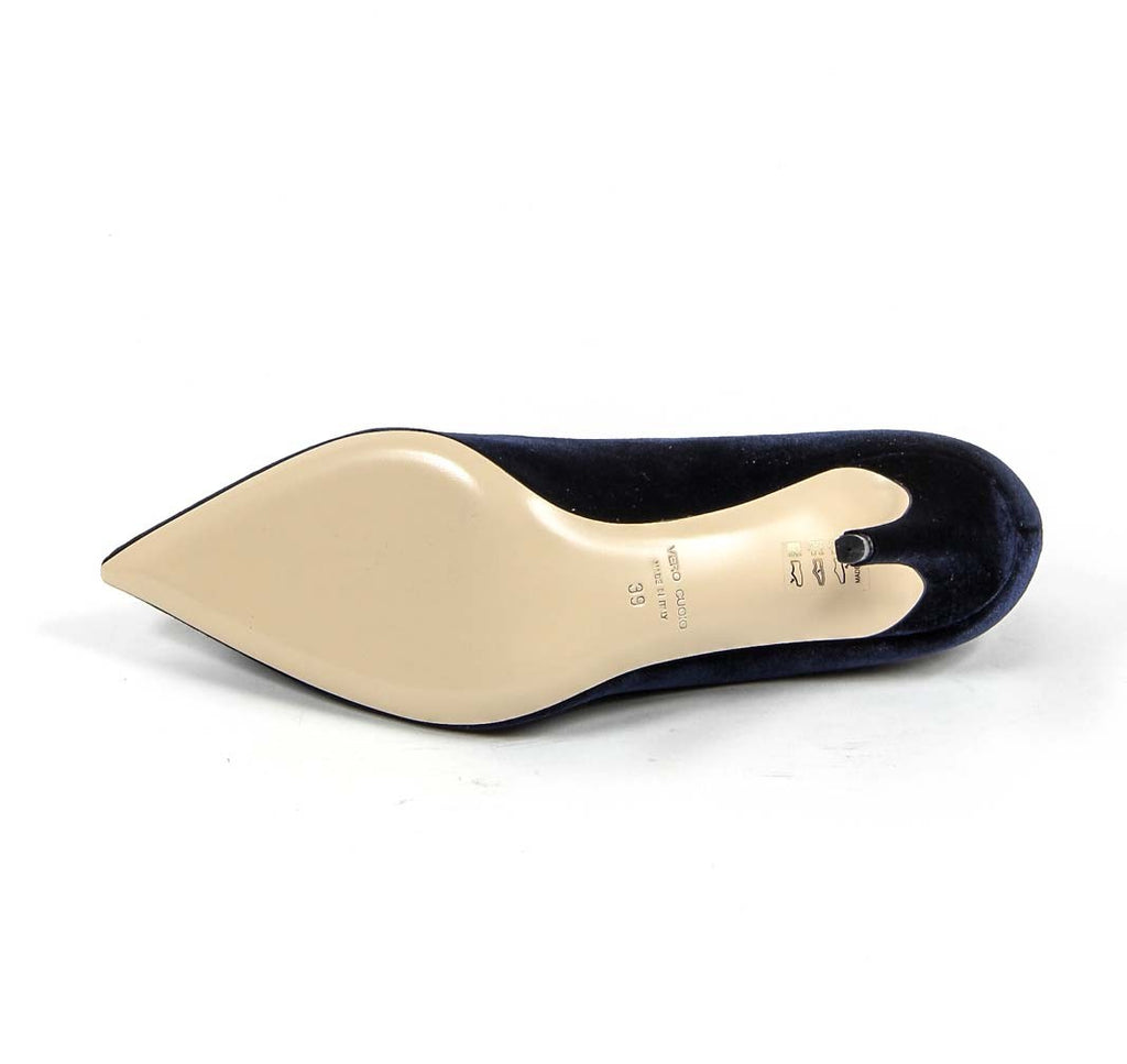 Décolleté da donna V 1969 Italia 3104104 VELLUTO BLU ROYAL