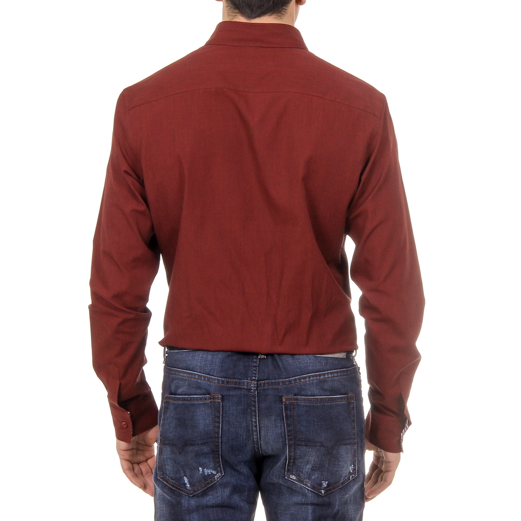 Camicia da uomo Ufford & Suffolk Polo Club USC02 B3 BORDEAUX
