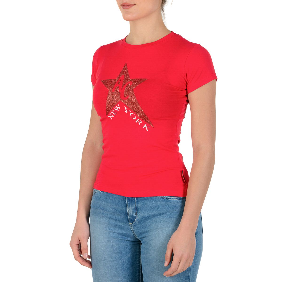 Andrew Charles By Andy Hilfiger T-shirt da donna TS501 03 1002 TARANA RED S8