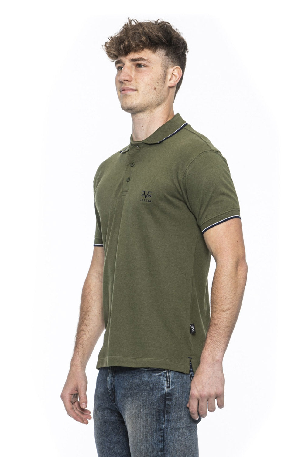 19V69 Italia Polo Uomo Verde COSTINA OLIVE