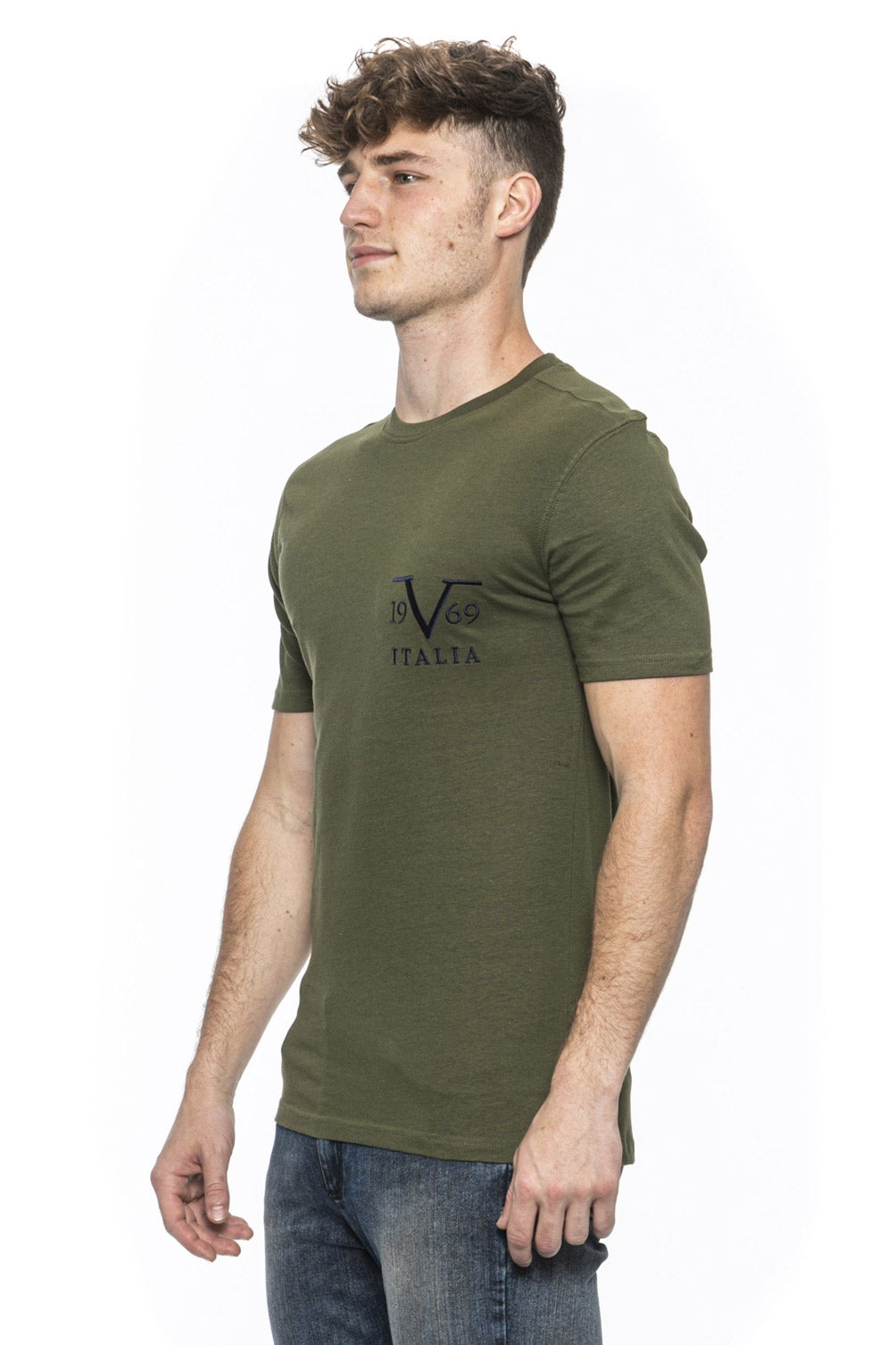 19V69 Italia T-shirt da uomo verde TROY OLIVE