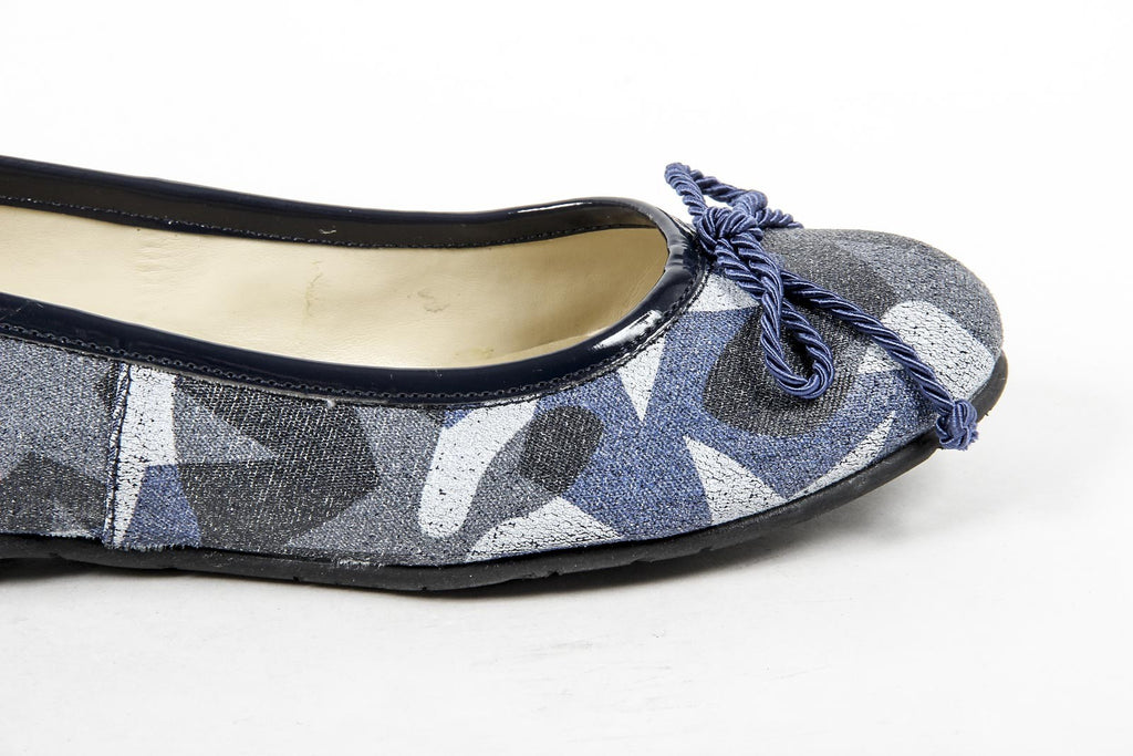 V 1969 Italia Womens Ballerina E08 STRETCH BLU
