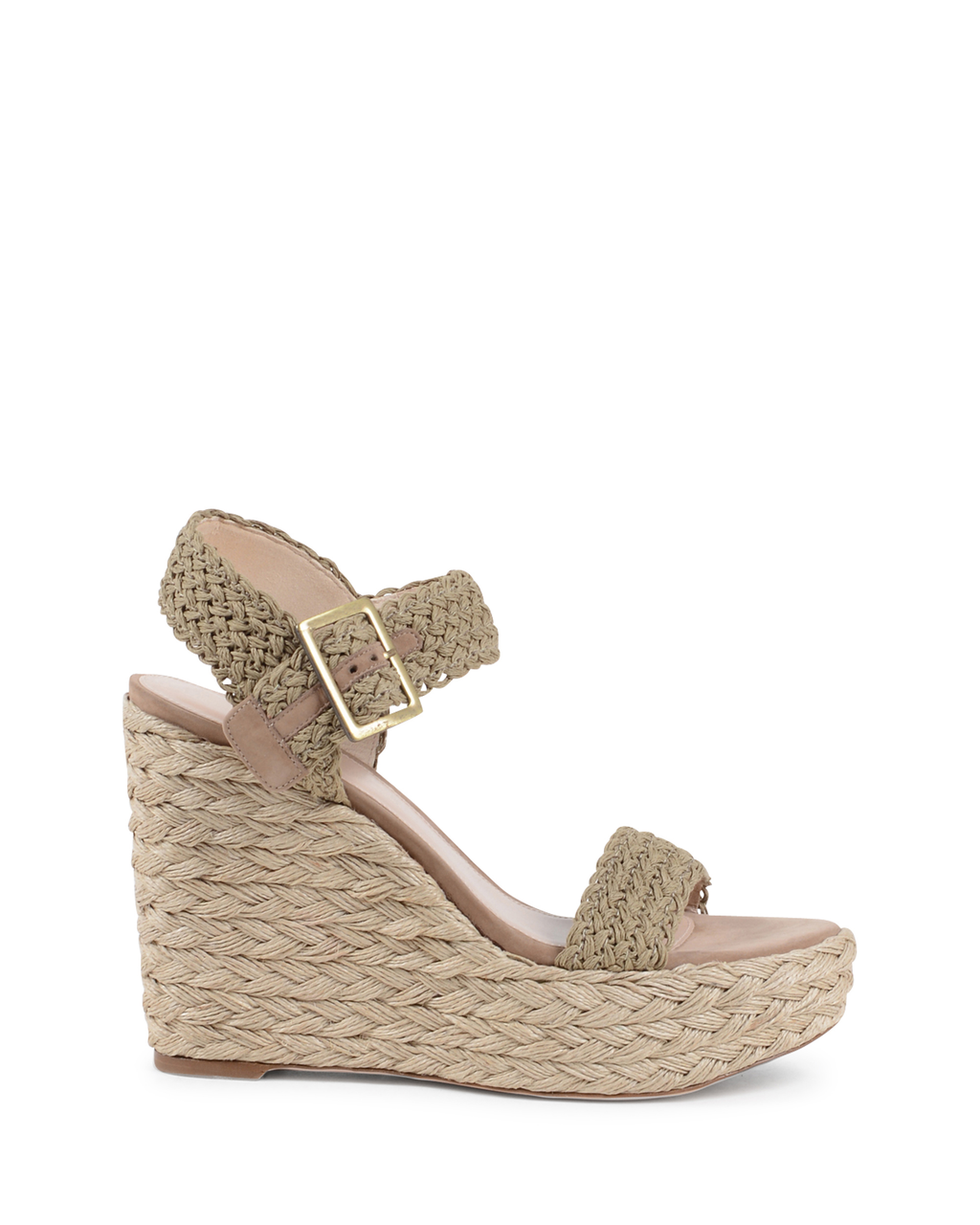 Sandalo con zeppa da donna Stuart Weitzman verde ALEXIS