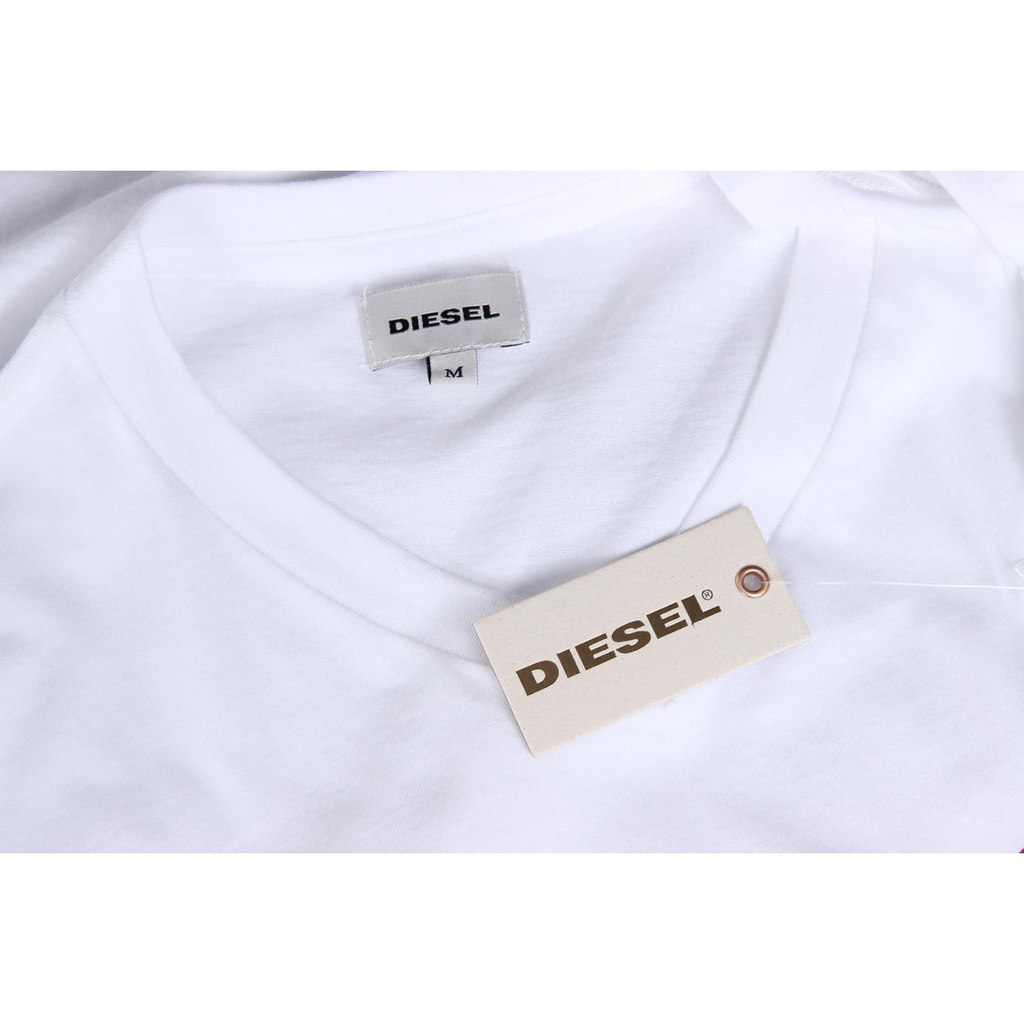 Diesel T-shirt da uomo a maniche corte con scollo a V 00SDG0 R091B 100 T-KRITIL