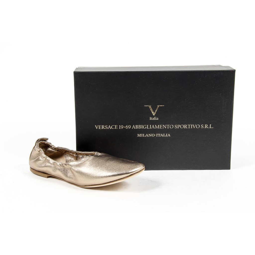 V 1969 Italia Womens Ballerina 302999 NAPPA METAL BEIGE