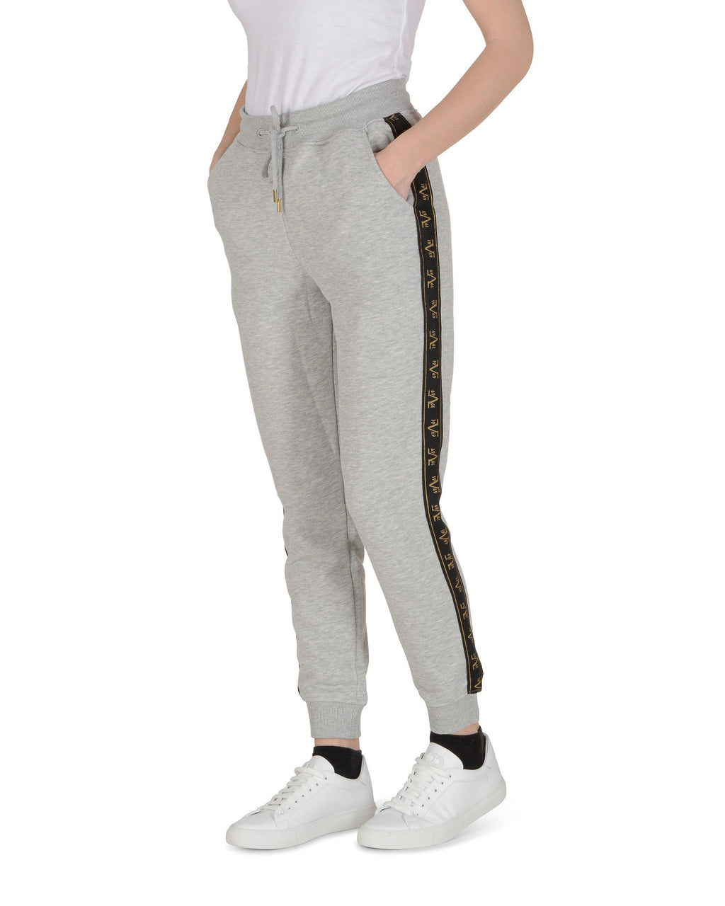 19V69 Italia Pantaloni Donna Grigio Chiaro BIANCA GRIGIO CHIARO