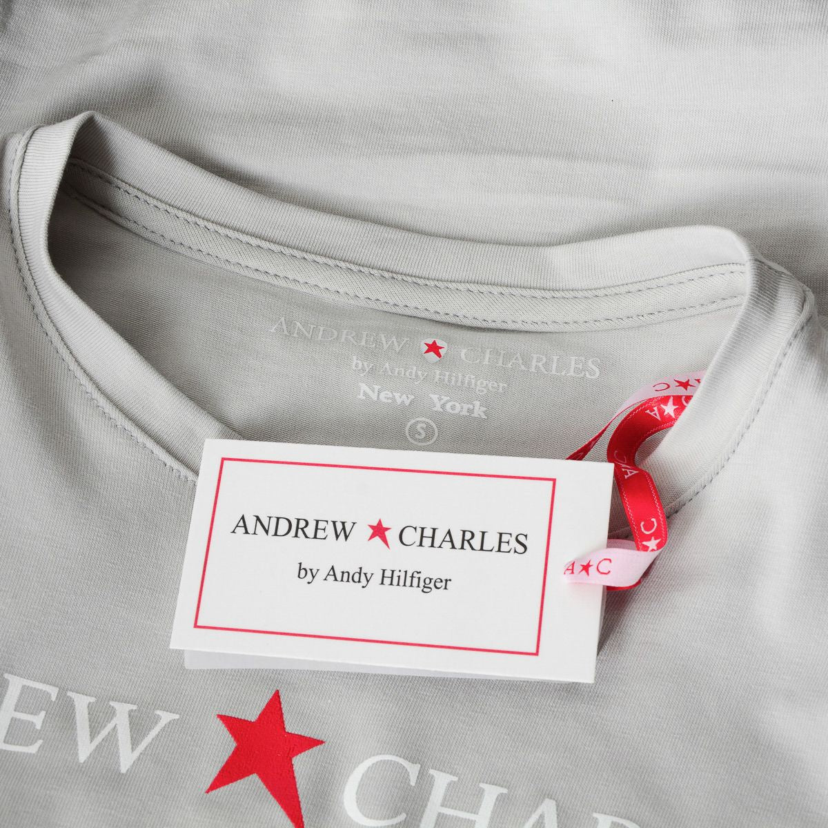 Andrew Charles By Andy Hilfiger T-shirt da donna LS TS602 031002 PHENIX GRIGIO CHIARO 003