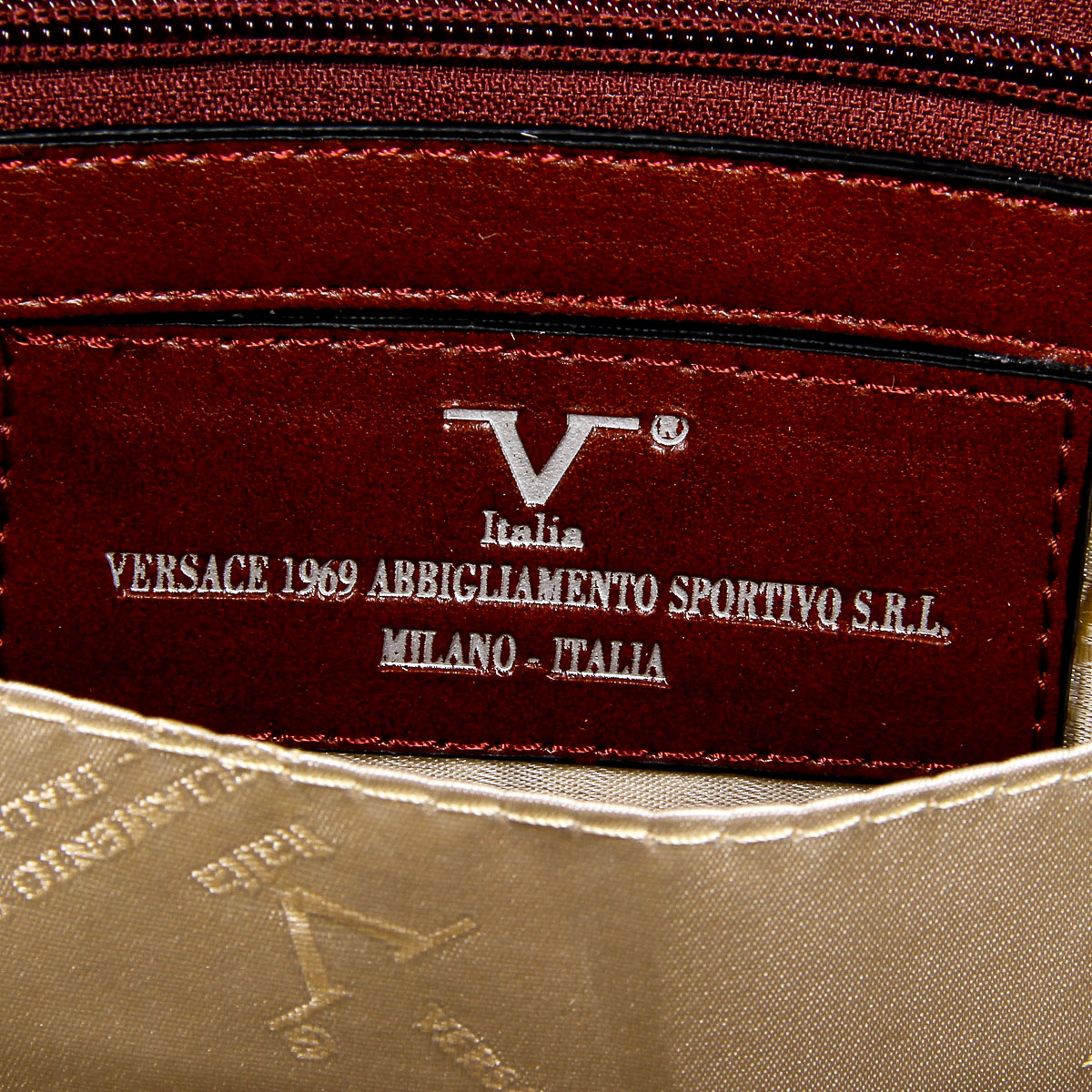 V 1969 Italia Borsa da uomo rosso scuro EVAN