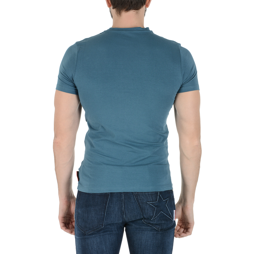 Andrew Charles T-shirt da uomo a maniche corte con scollo rotondo verde KEITA