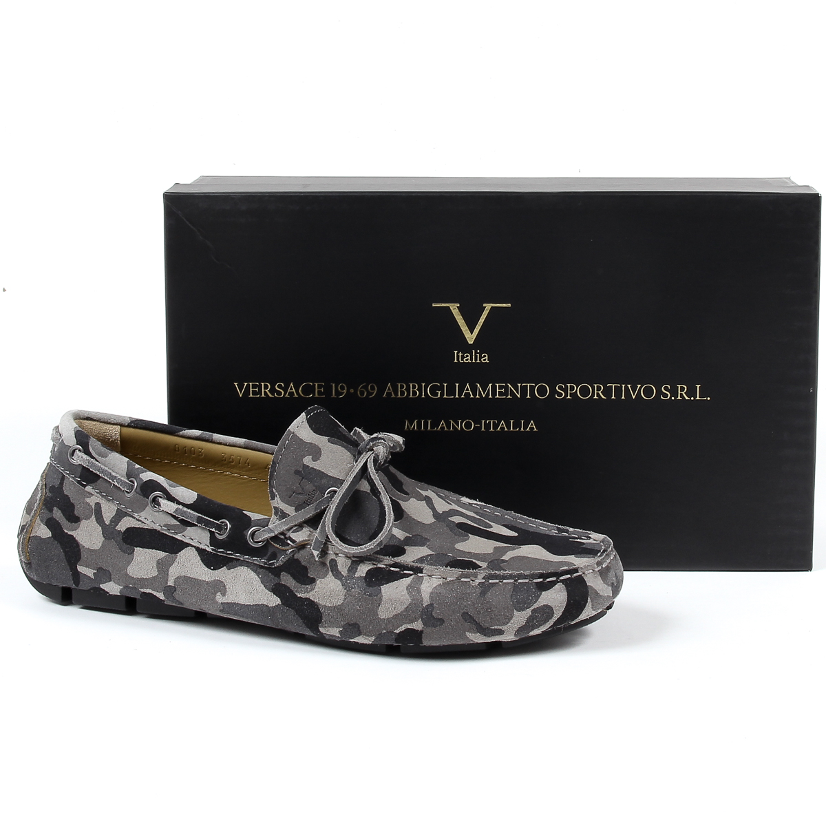 V 1969 Italia Mocassini da uomo grigi ADAM