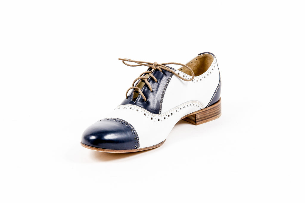 Kiton Brogue Donna D35803 VINAP BLEU PRESTIGE BIANCO