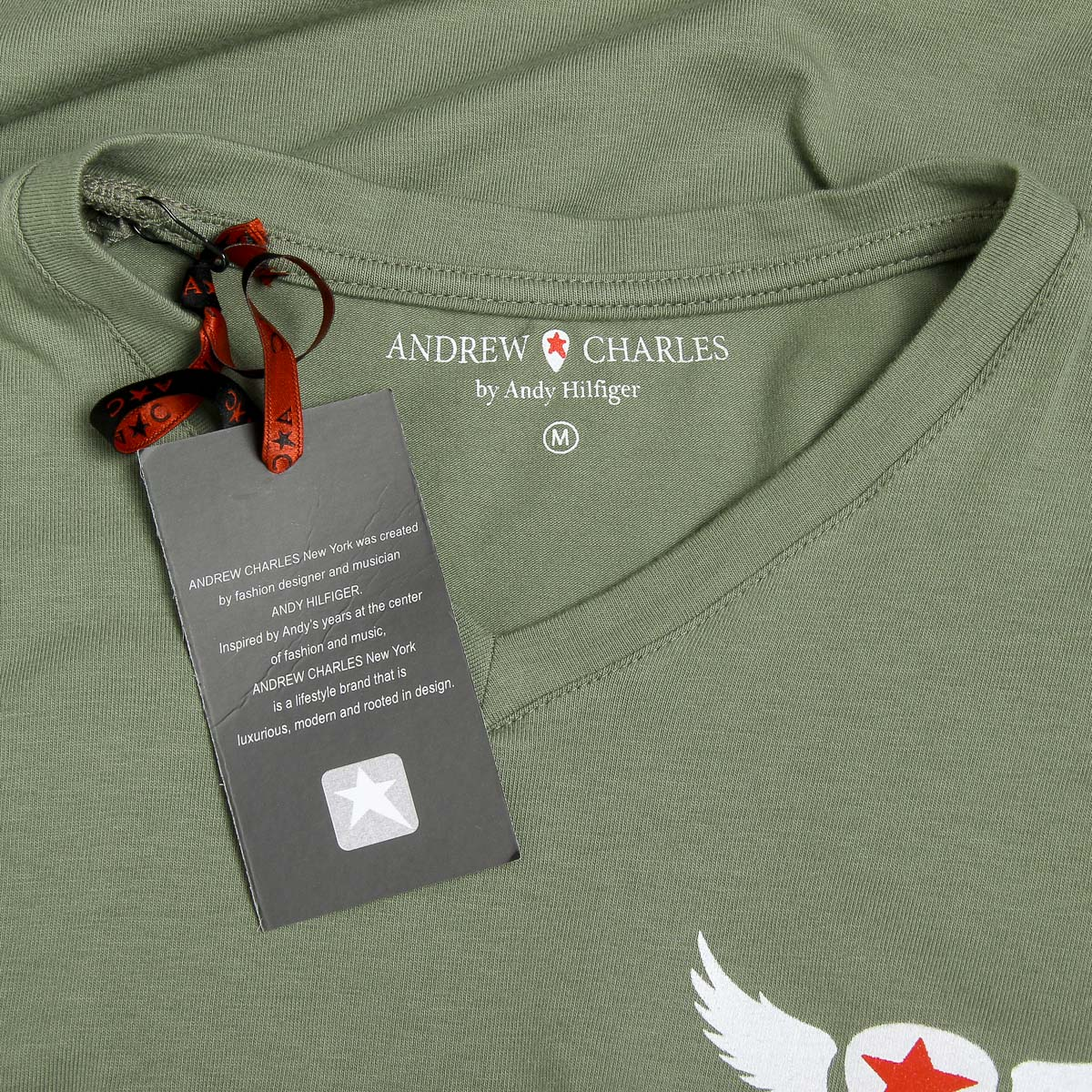 Andrew Charles Maglietta da uomo a maniche corte con scollo a V, verde KENAN