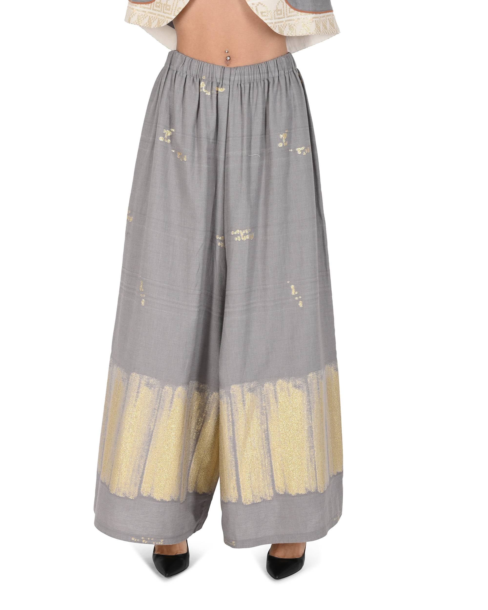 Pantaloni da donna Mykonos ANAVYSSOS GRIGIO SPAZZOLATO 802