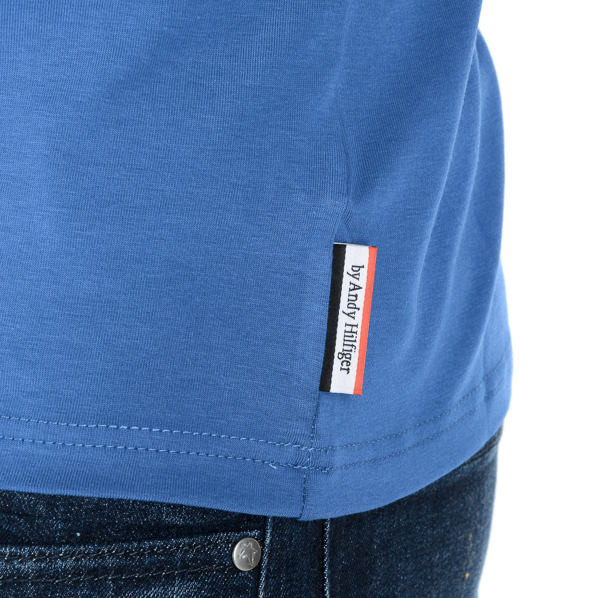 Andrew Charles Maglietta da uomo a maniche corte con scollo a V blu KENAN